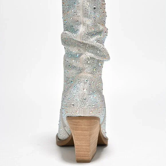 COWGIRL WESTERN BOOTIE WITH STONES - Picture 2 of 6